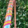 Kid Opalescent Hoop w/Pink and Orange stripes