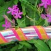Kid Opalescent Hoop w/Pink and Orange stripes